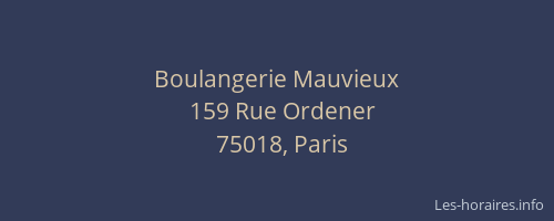 Boulangerie Mauvieux