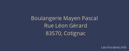 Boulangerie Mayen Pascal