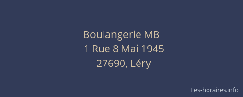 Boulangerie MB