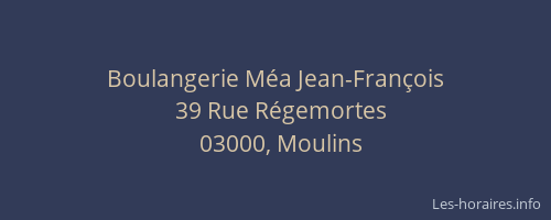 Boulangerie Méa Jean-François