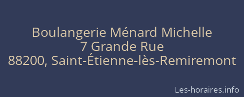 Boulangerie Ménard Michelle