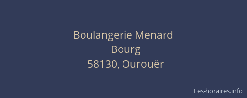 Boulangerie Menard