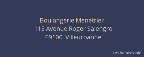 Boulangerie Menetrier
