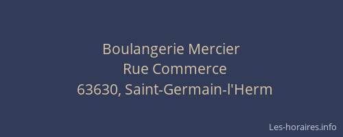Boulangerie Mercier