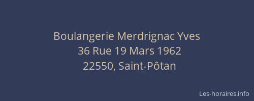 Boulangerie Merdrignac Yves