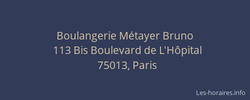 Boulangerie Métayer Bruno