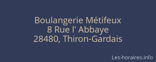 Boulangerie Métifeux