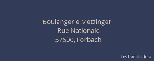 Boulangerie Metzinger