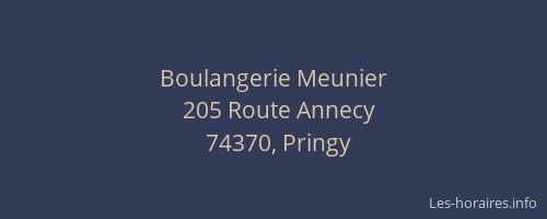 Boulangerie Meunier