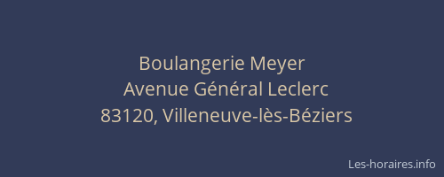 Boulangerie Meyer