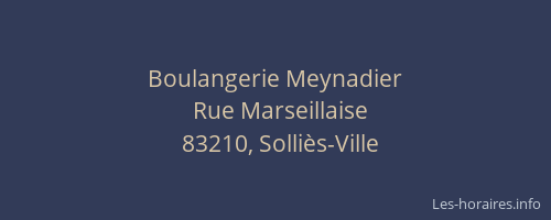 Boulangerie Meynadier
