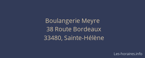 Boulangerie Meyre