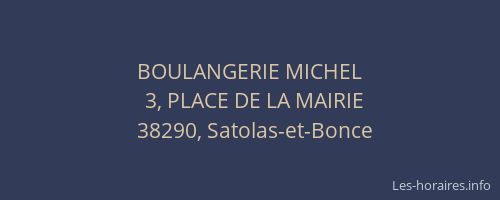 BOULANGERIE MICHEL