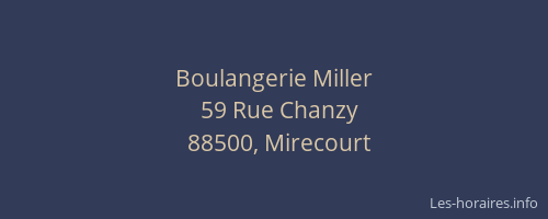 Boulangerie Miller