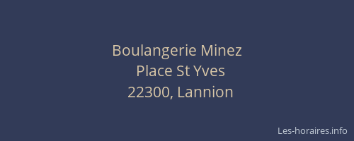 Boulangerie Minez