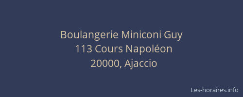 Boulangerie Miniconi Guy