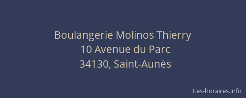 Boulangerie Molinos Thierry