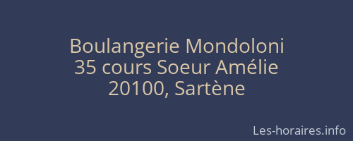 Boulangerie Mondoloni