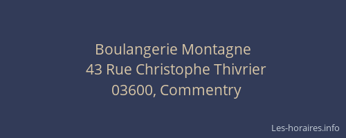 Boulangerie Montagne
