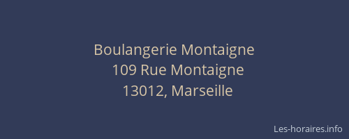 Boulangerie Montaigne