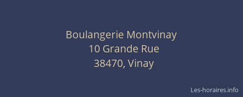 Boulangerie Montvinay