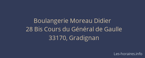 Boulangerie Moreau Didier