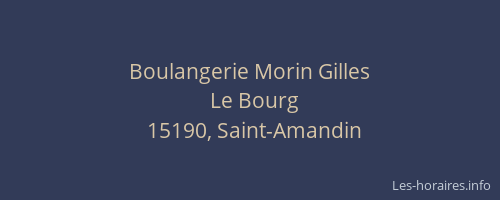 Boulangerie Morin Gilles