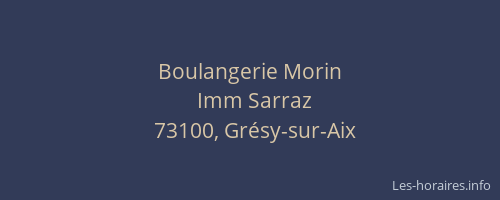 Boulangerie Morin