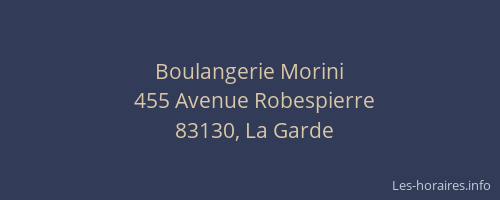 Boulangerie Morini