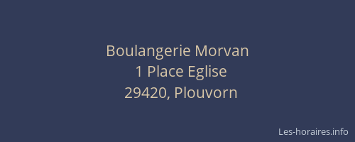 Boulangerie Morvan