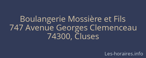 Boulangerie Mossière et Fils