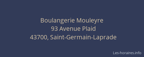 Boulangerie Mouleyre