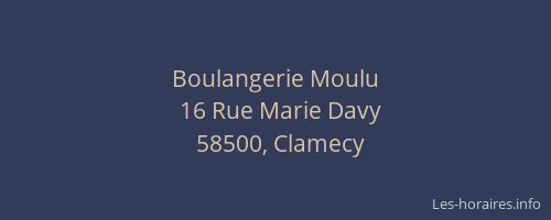 Boulangerie Moulu