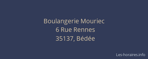 Boulangerie Mouriec