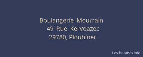 Boulangerie  Mourrain