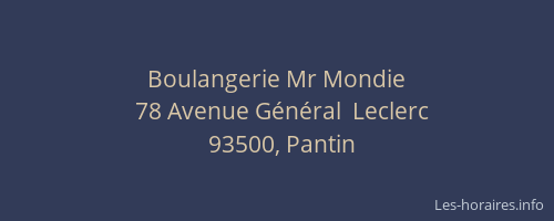 Boulangerie Mr Mondie