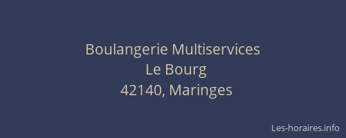 Boulangerie Multiservices