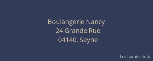 Boulangerie Nancy