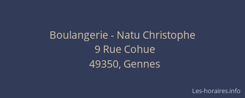 Boulangerie - Natu Christophe