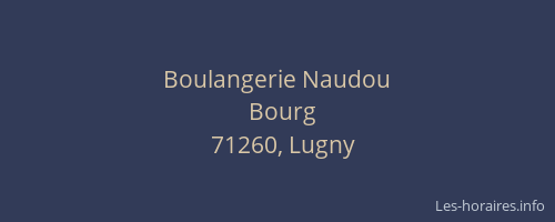 Boulangerie Naudou