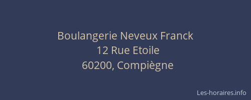 Boulangerie Neveux Franck
