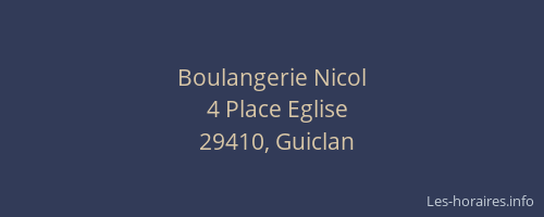 Boulangerie Nicol