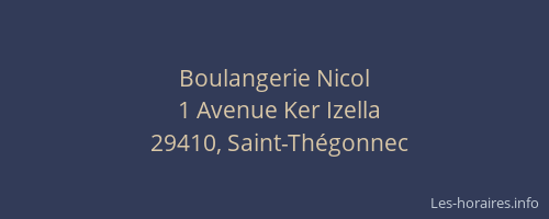 Boulangerie Nicol