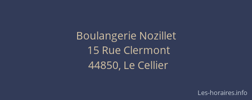 Boulangerie Nozillet