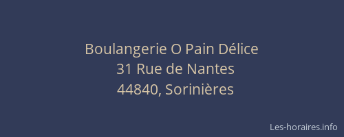 Boulangerie O Pain Délice