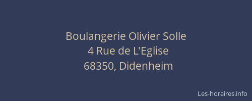 Boulangerie Olivier Solle