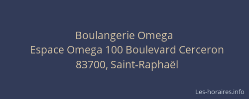 Boulangerie Omega