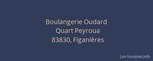 Boulangerie Oudard