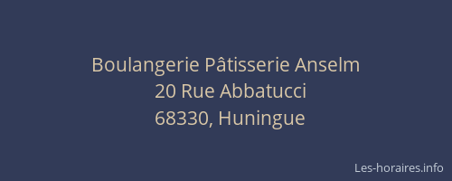 Boulangerie P&acirc;tisserie Anselm