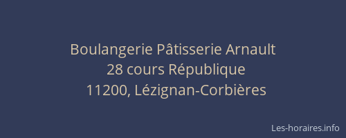 Boulangerie P&acirc;tisserie Arnault